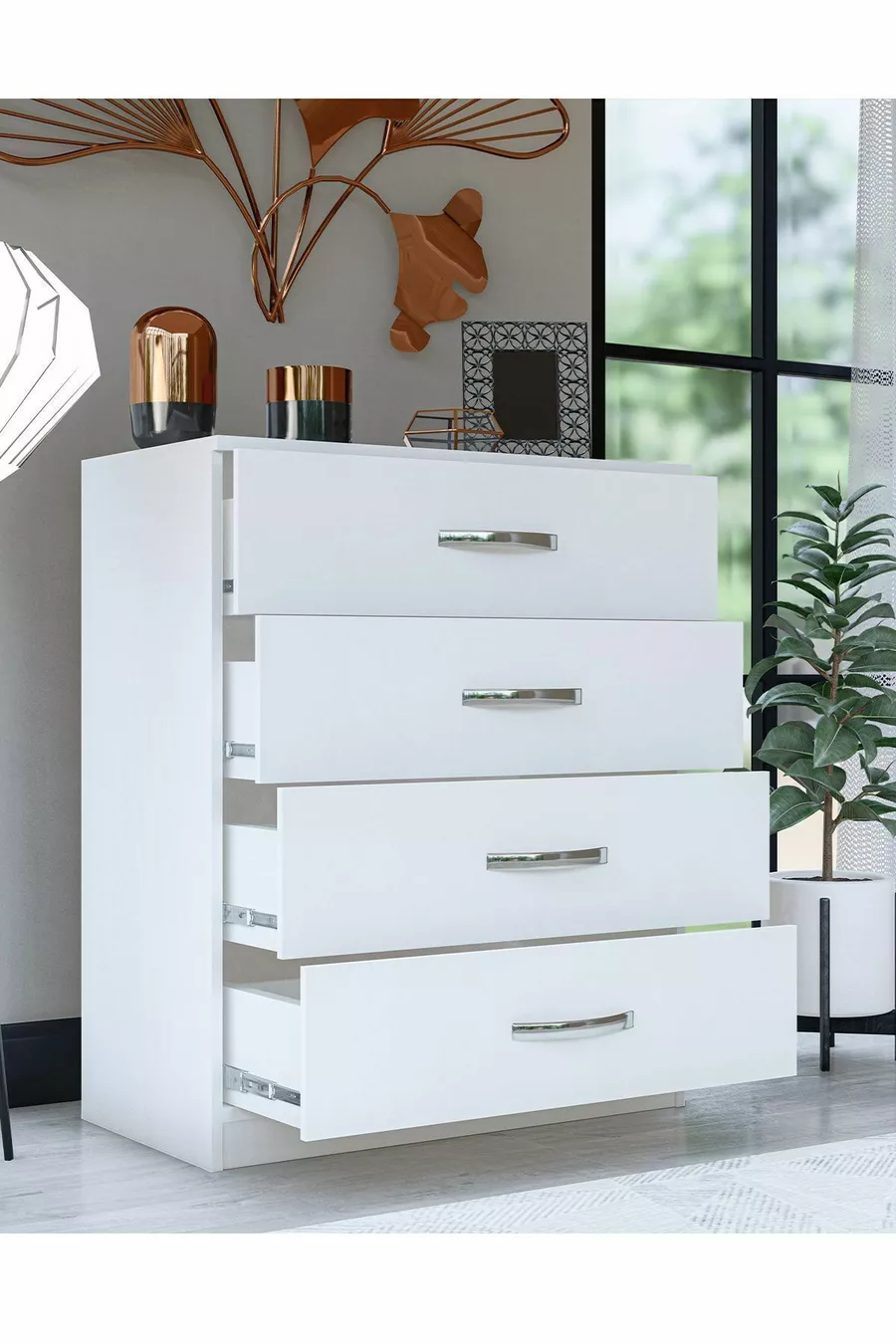 Gm Commode à 4 tiroirs Almina