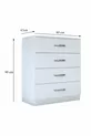 Gm Commode à 4 tiroirs Almina