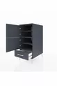 Kronos Chevet 4 étagères 1 tiroir 1 porte Anthracite-Anthracite