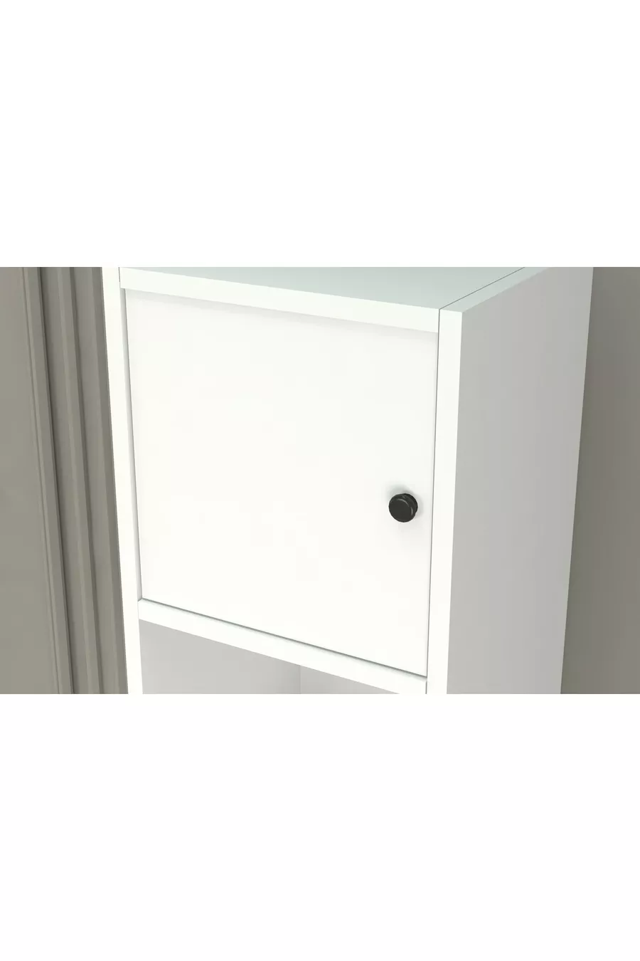 Table de chevet avec tiroir et armoire blanche Cm -ç