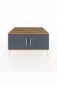 Commode Kronos 2 étagères 2 portes Pin-Anthracite