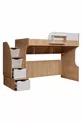 Lits superposés, Lit Aura Ranza avec table et 2 matelas Comfort