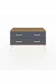 Commode Arges 4 étagères Anthracite-Sapin/Anthracite