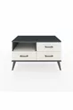 Commode Hyperion à une étagère et trois tiroirs Anthracite-Quartz