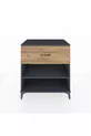 Commode Kronos à une étagère et un tiroir Anthracite-Épicéa