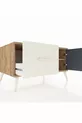 Commode Kronos avec une étagère, un tiroir et une porte, pin-anthracite/pierre de lune