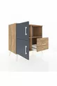Commode Hyperion 2 étagères 1 tiroir 2 portes Pins-Anthracite/Pins