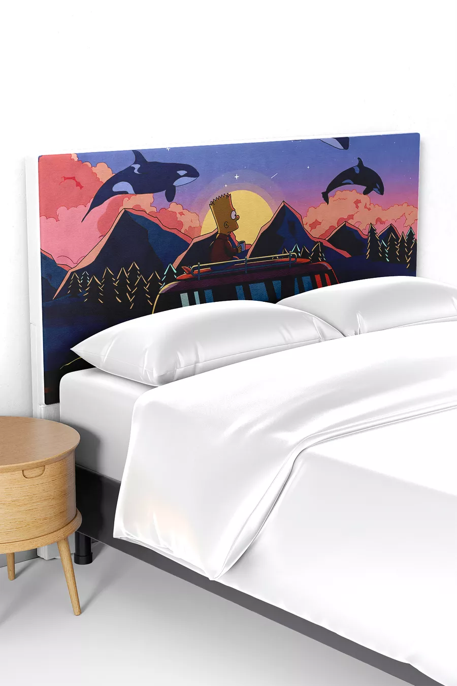 Housse de tête de lit pour enfant à motif Simpson