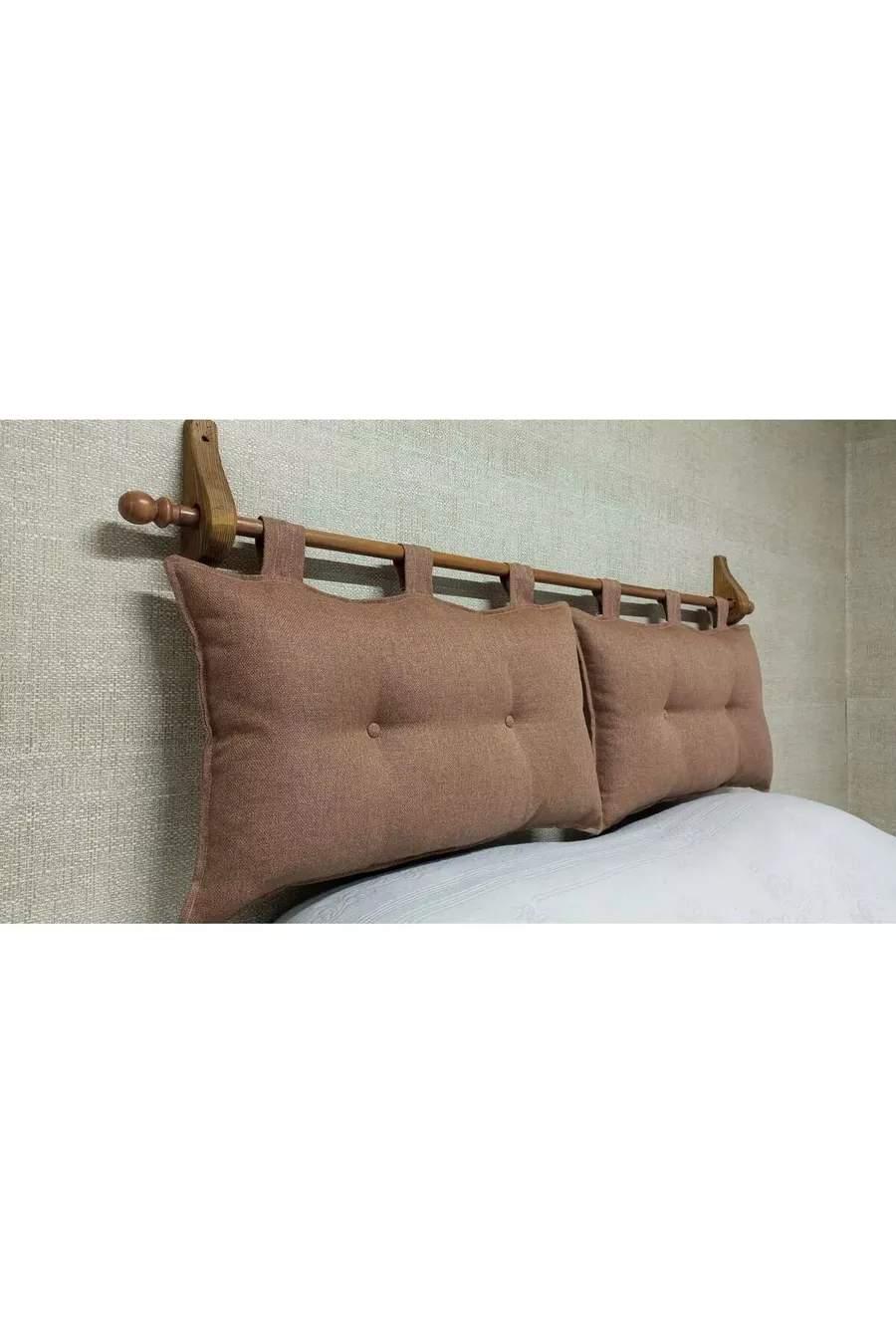 Tête de lit pour lit double avec sommier