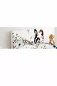 Housse de tête de base, jolies notes et instruments de musique