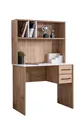 Chambre d'enfant Efes Armoire 3 portes, Lit, Bureau, Table de chevet Noyer Crème