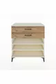 Commode Hyperion 2 étagères 2 tiroirs Pierre de lune-Pin