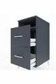 Table de chevet Kronos avec une étagère et 2 tiroirs Anthracite-Anthracite