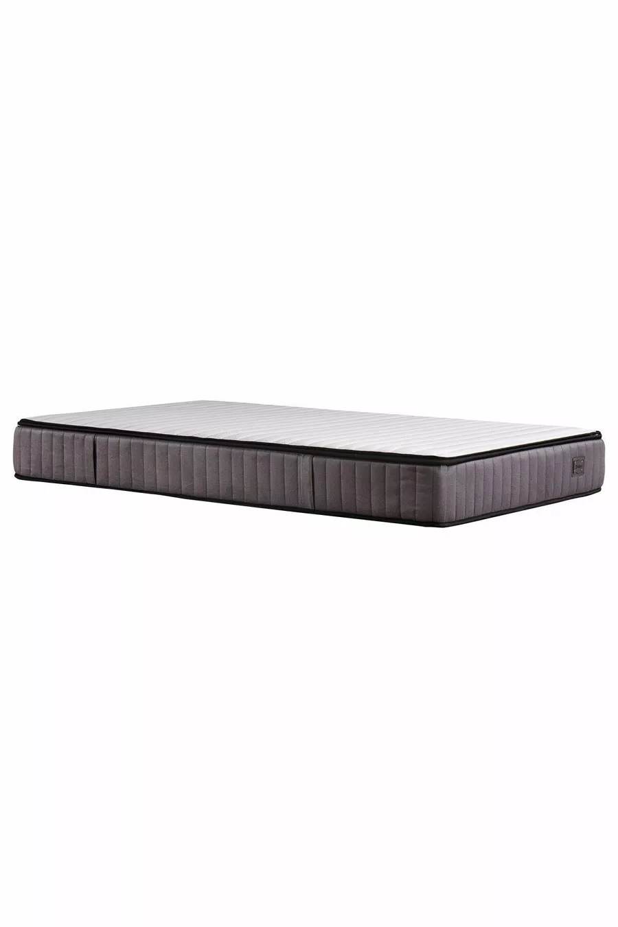 Ensemble de Lit avec Sommier Coffre et Tête de Lit Royal Plus, Matelas à Ressorts avec Protection, Anthracite