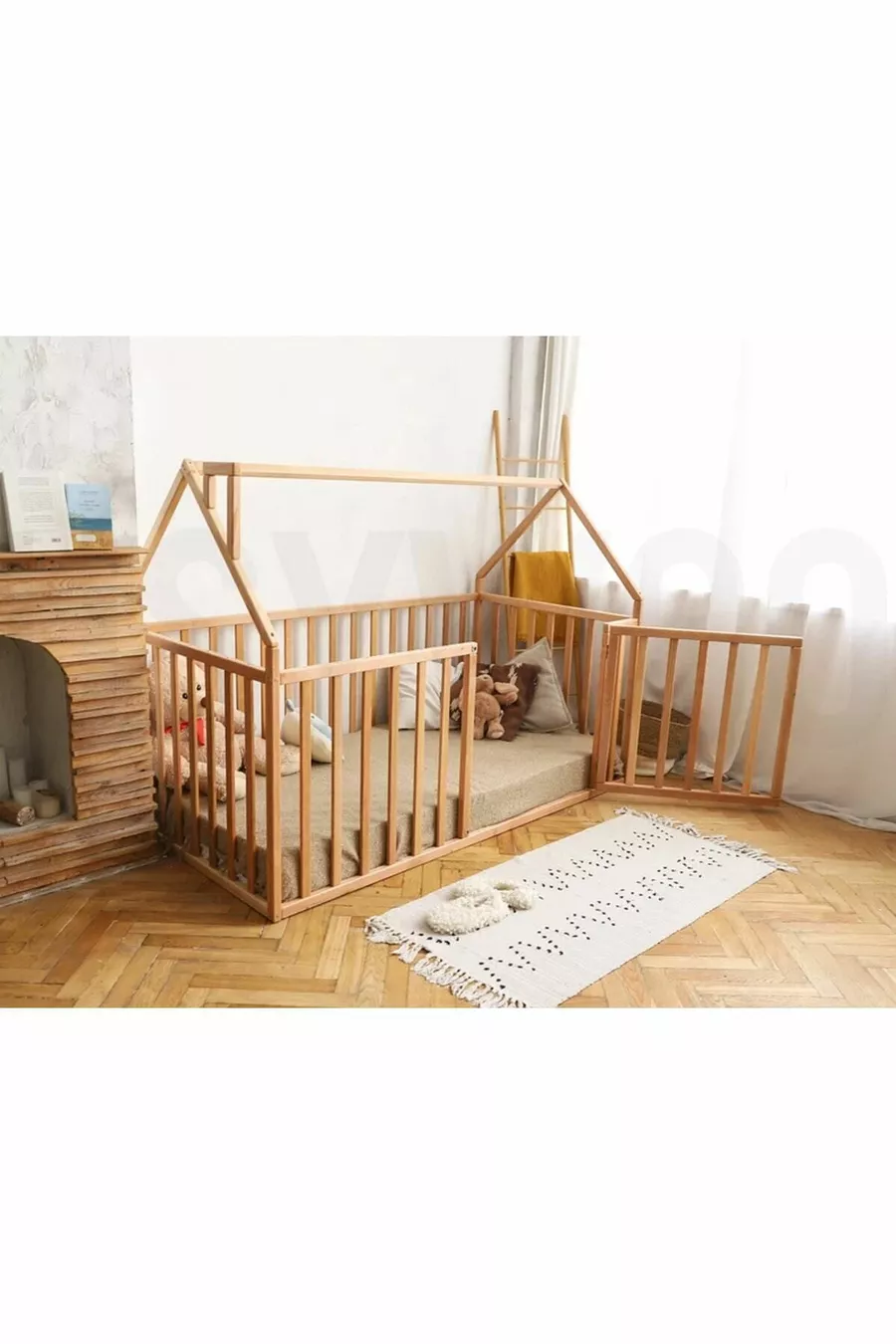 Lit Montessori en bois - Lit en bois massif - Lit pour enfants et bébés Montessori