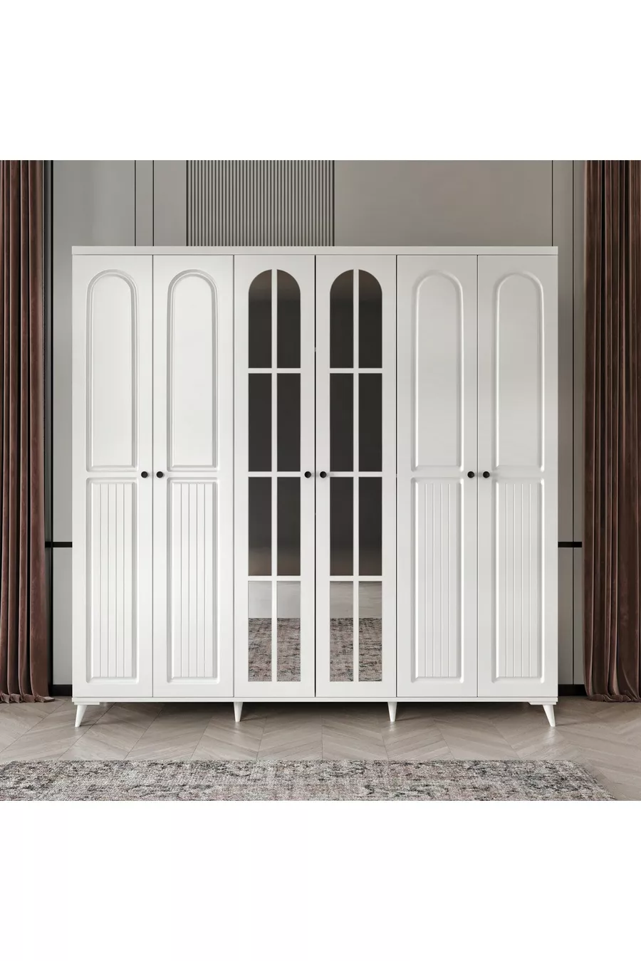 Ensemble de chambre à coucher Roma en MDF complet avec montage gratuit