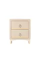 Table de chevet Doppia Linea Gold, à deux tiroirs