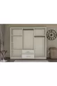 ENSEMBLE DE CHAMBRE À COUCHER METALA, BLANC, 6 PORTES