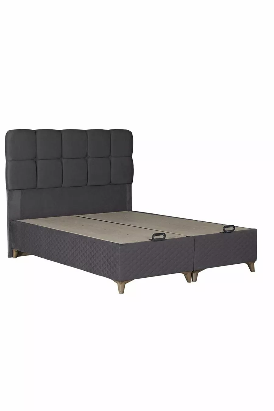 Ensemble de tête de lit et sommier avec système de ressorts dynamique argenté