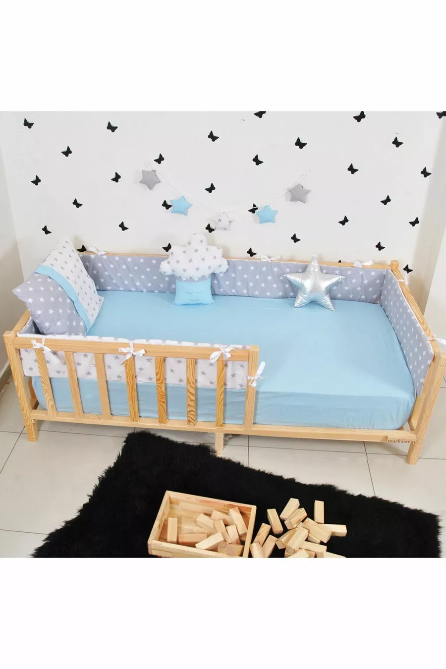 Lit Montessori Lit pour Enfant Lit en Pin Naturel Nil