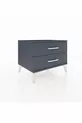 Chevet Hyperion 2 tiroirs Anthracite-Anthracite
