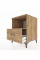 Table de chevet Kronos avec une étagère et un tiroir, pin-pine
