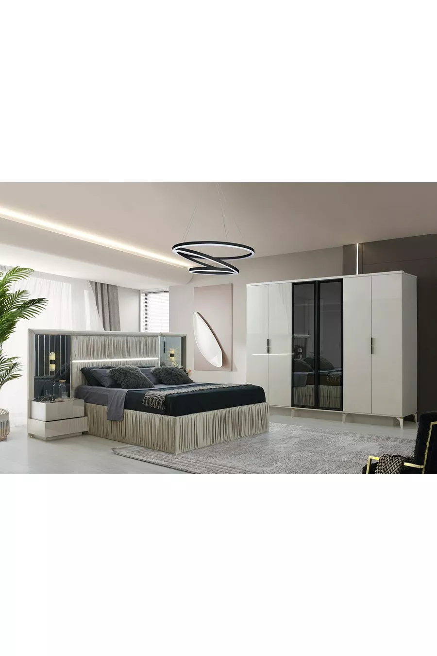 ENSEMBLE DE CHAMBRE À COUCHER ADEN EN MDF