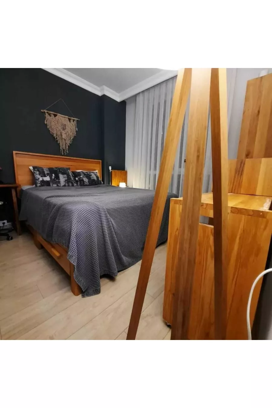 Ensemble de chambre à coucher entièrement en bois massif sur mesure