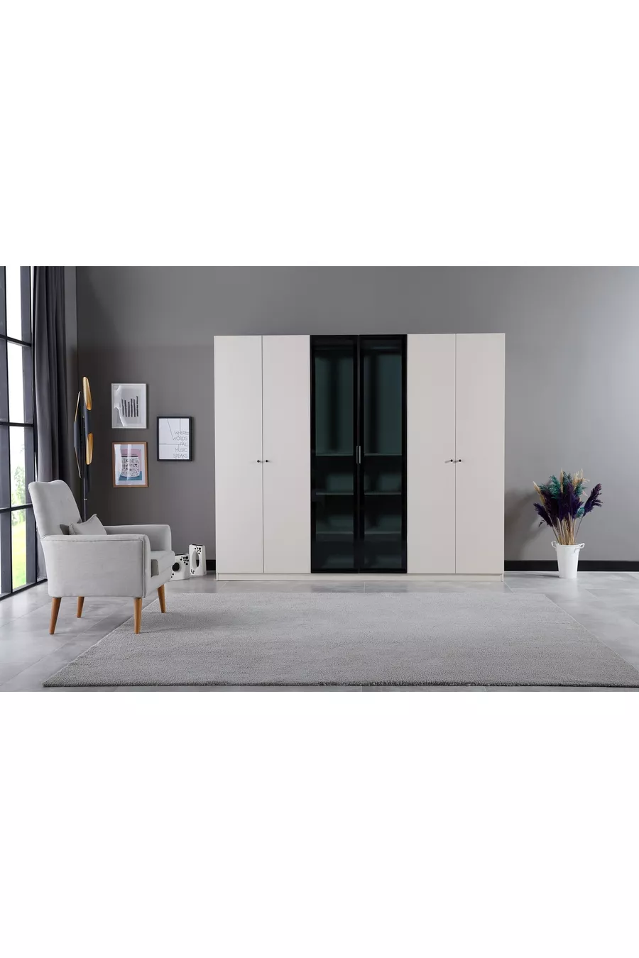 Ensemble de chambre Solina, Beige, 6 portes