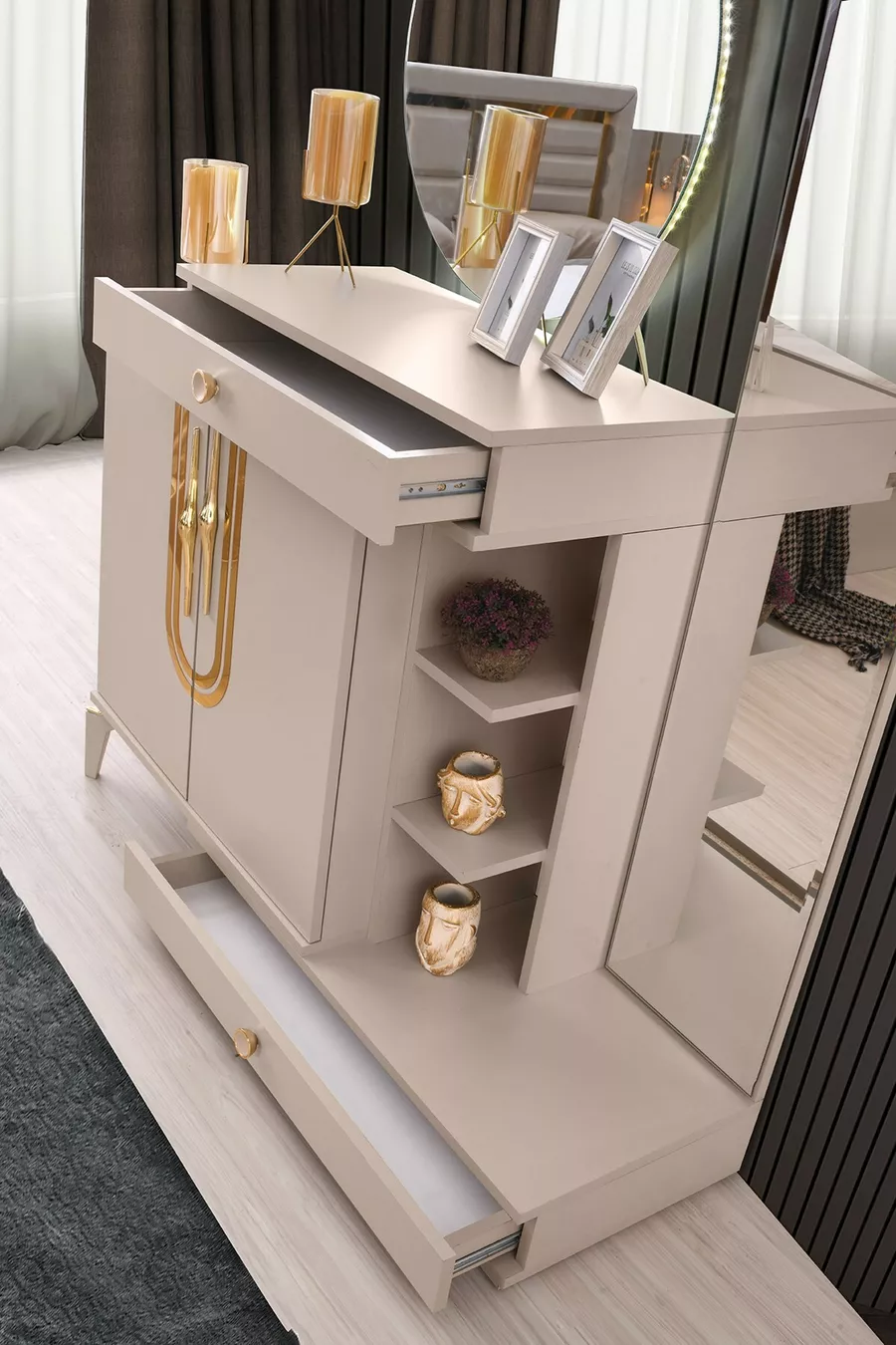 Ensemble de chambre à coucher MDF Safir
