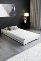 Lit superposé pour bébé avec sommier et matelas, blanc