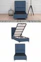 Lit coffre Gold Therapy bleu (TÊTE DE LIT ET MATELAS NON INCLUS)