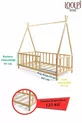 Lit Montessori pour bébé et enfant unisexe en bois naturel