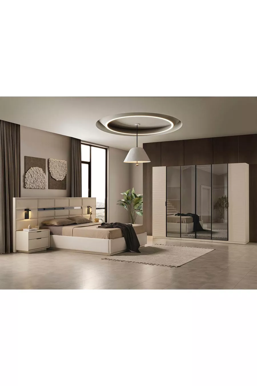 ENSEMBLE DE CHAMBRE À COUCHER LOTUS 6 PORTES
