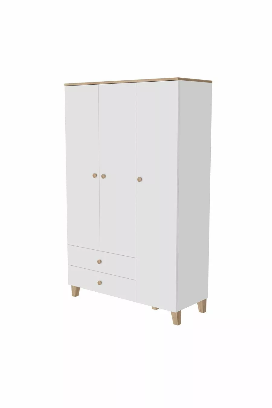  VENTO ARMOIRE 3 PORTES PANIER-BLANC