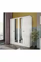 Armoire/Penderie Smart 4 Portes avec Miroir (% MDF)