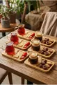 Tasse en verre borosilicat avec poignée, ensemble de 2, 4 pièces, avec assiette en bambou,  ML, tasse à thé et café en verre
