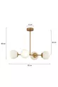 Lustre de salle à manger moderne patiné à 4 lampes pour chambre à coucher et salon