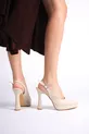 Hera Chaussures à Talon Compensé Beige pour Femme