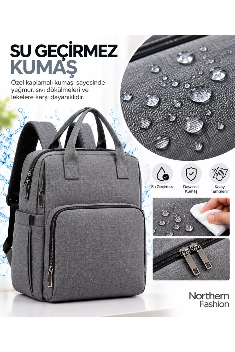 Sac de soins pour mère et bébé avec lit, imperméable, poche thermique pour biberon, sac à dos avec attache pour poussette