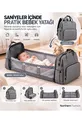 Sac de soins pour mère et bébé avec lit, imperméable, poche thermique pour biberon, sac à dos avec attache pour poussette