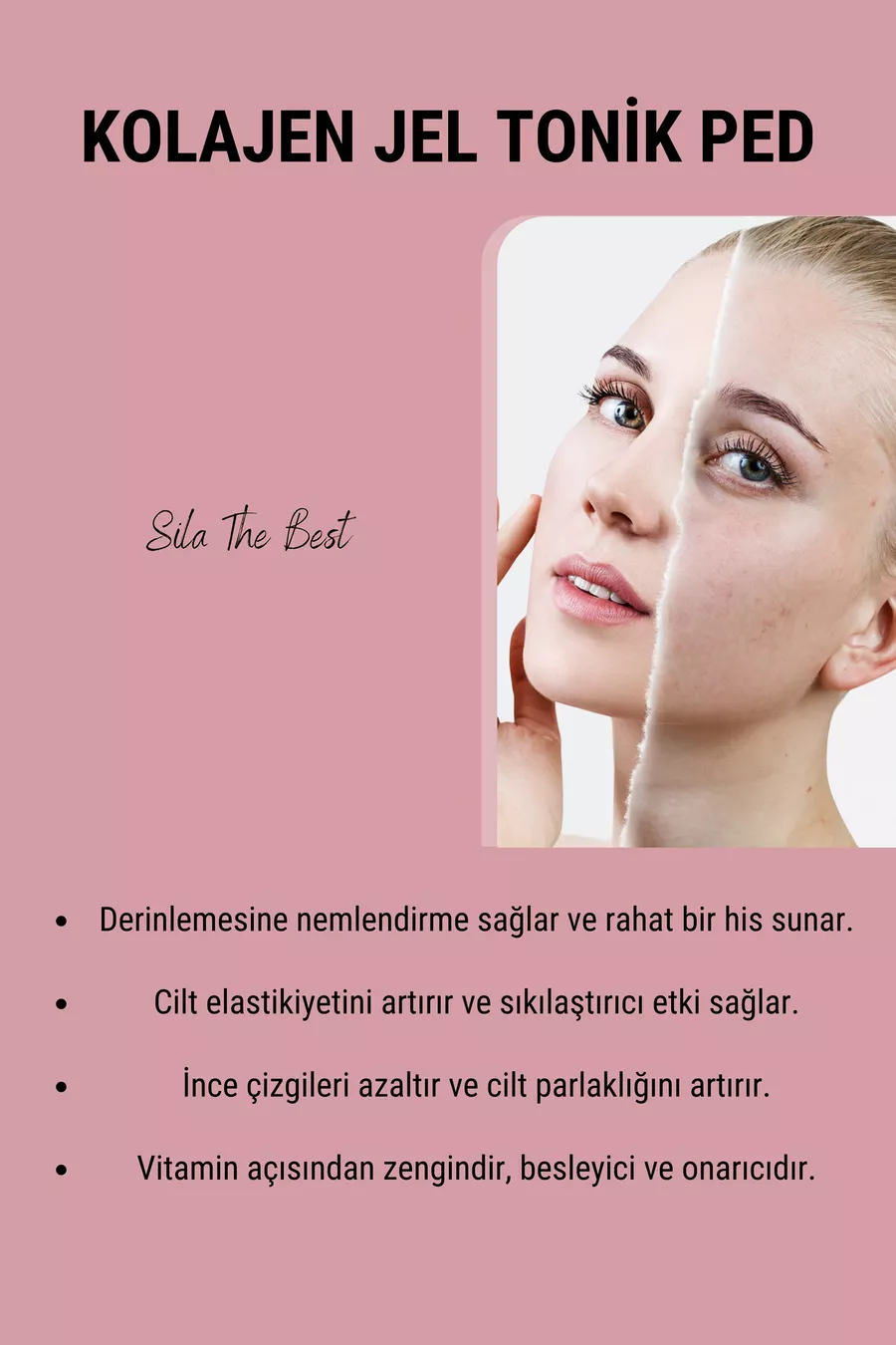 Gel Toner Collagène Coréen Tampon de Nettoyage du Visage Raffermissant Hydratant Anti-Âge