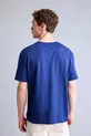 T-shirt basique en coton à  %, coupe boxy, col en V, effet délavé, manches courtes SM