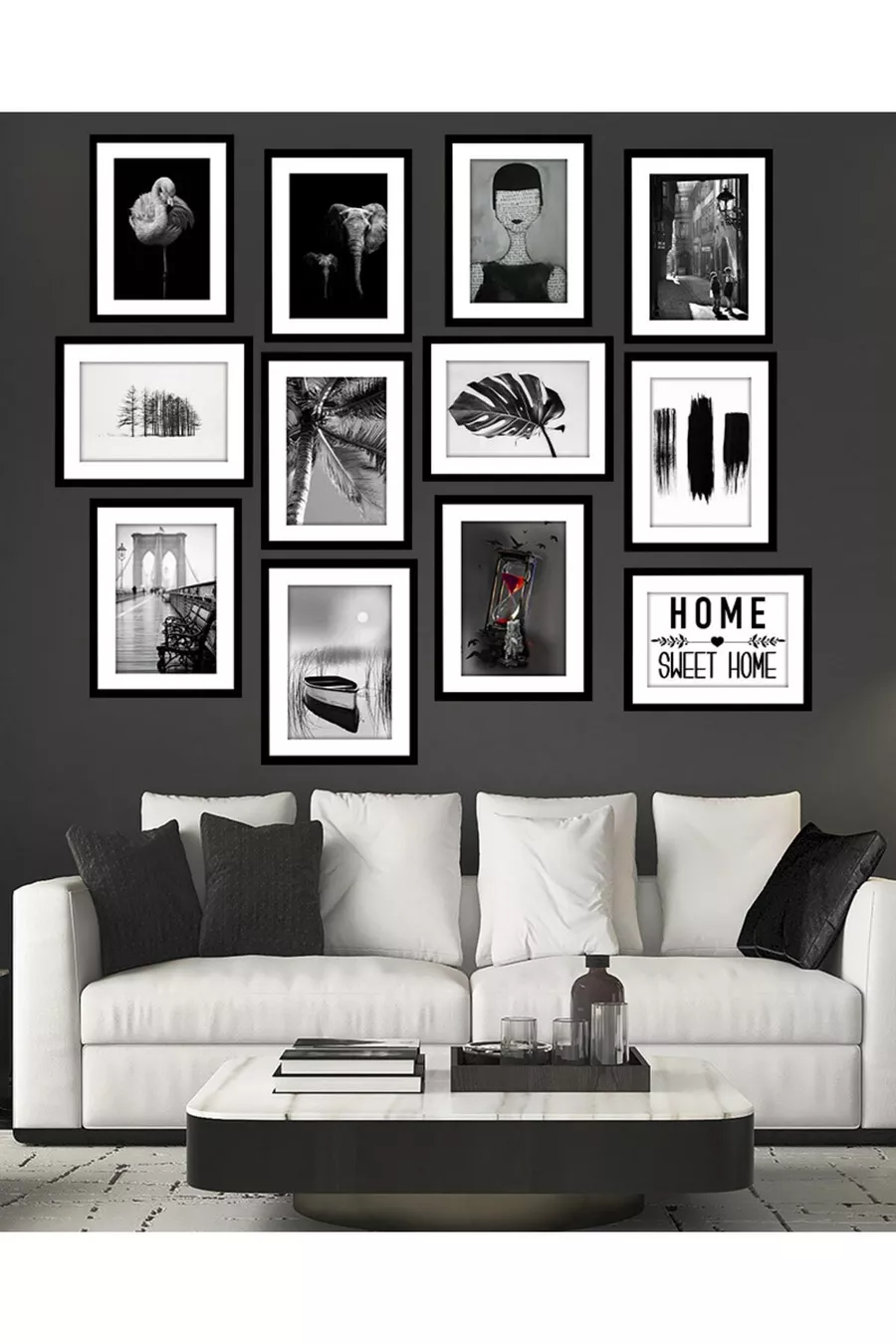 Tableau en MDF décoratif Set de  pièces 3 mm - Décoration murale pour salon, salle à manger et chambre à coucher