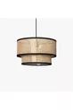 Plafonnier Lustre à 2 Niveaux en Rotin Naturel Hazeran pour Enfant Chambre à Coucher Salon Cuisine Hall
