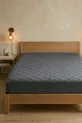Protège-matelas en coton matelassé, ajustable, bord complet, imperméable, gris