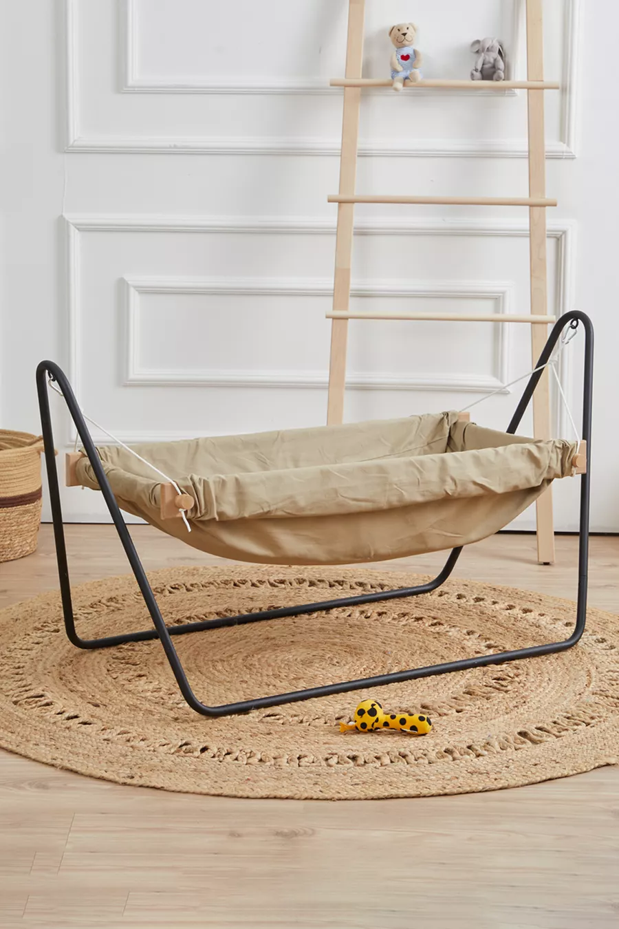 Berceau Hamac en Bois pour Poupée - Berceau Hamac Portable (marron)