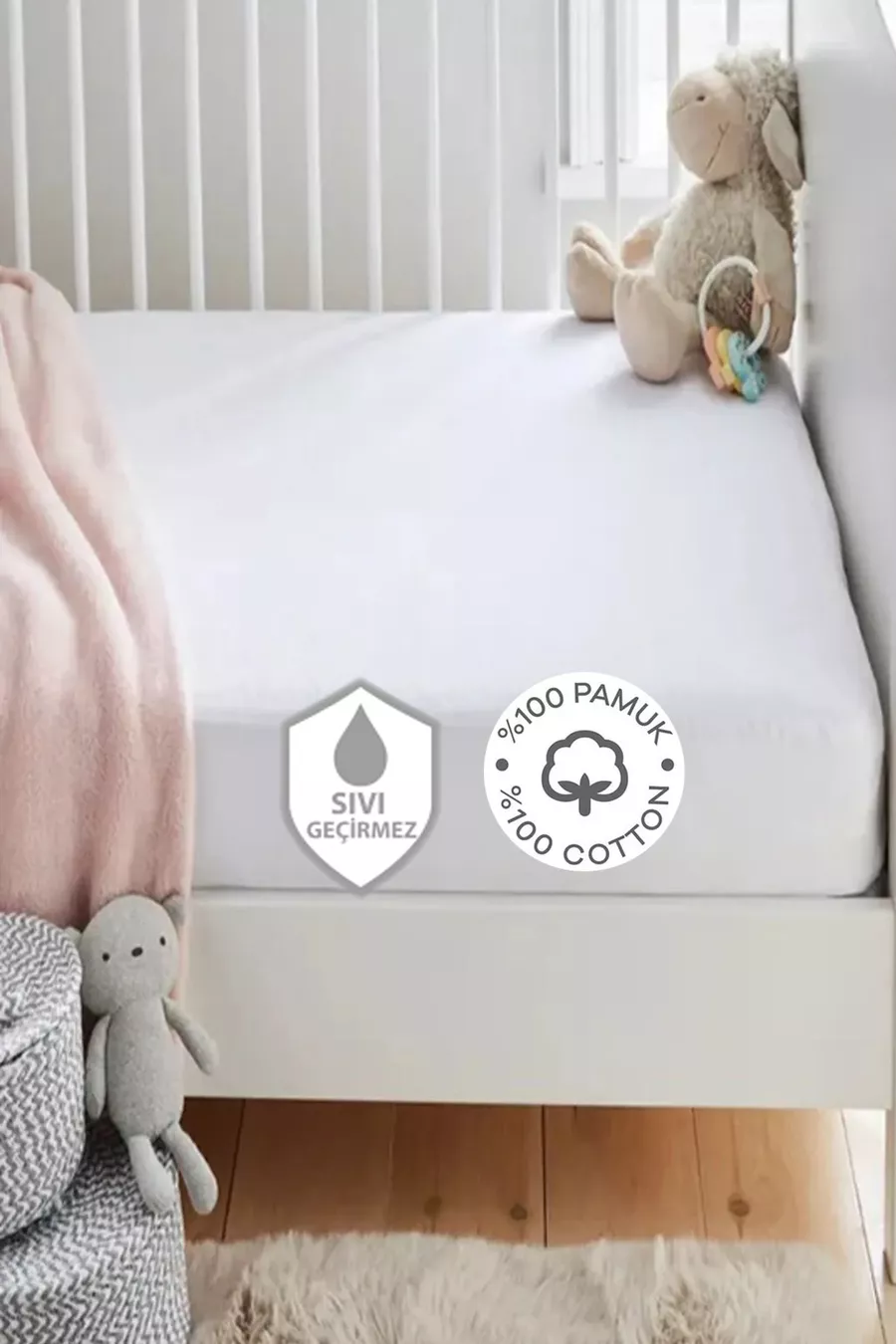 Protège-matelas imperméable pour bébé et enfant  % coton, alèse pour parc, berceau, crèche et maternelle