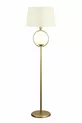Lampadaire Odin à abat-jour crème avec verre blanc et effet vieilli simple