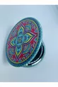 Poche, Sac, Miroir de maquillage, Motif élégant, Avec pierres, Double face, Rond 7cm